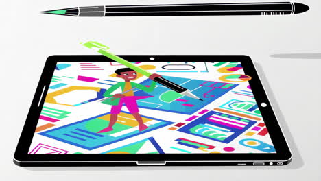 digital design and creativity on a tablet with a stylus