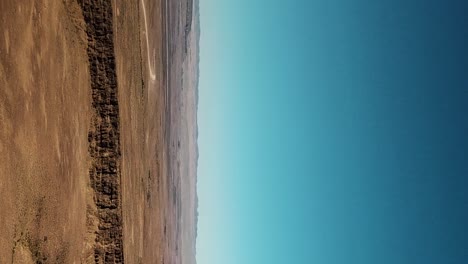 Aerial-Vertical-Shot-Fish-River-Canyon-in-Namibia,-Africa