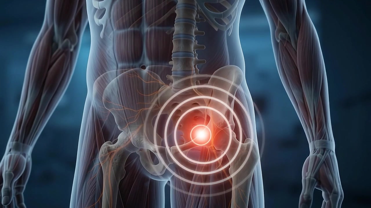 Medical Animation of Hip Joint Pain and Nerve Inflammation