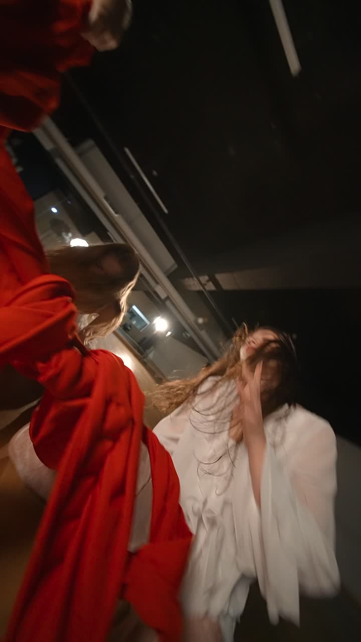 Contemporary Dance Performance with Red Cloth