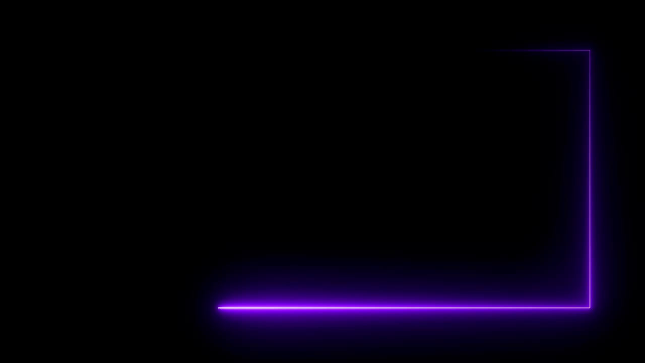 Abstract bright neon rectangular frame. Laser technological background design. looped