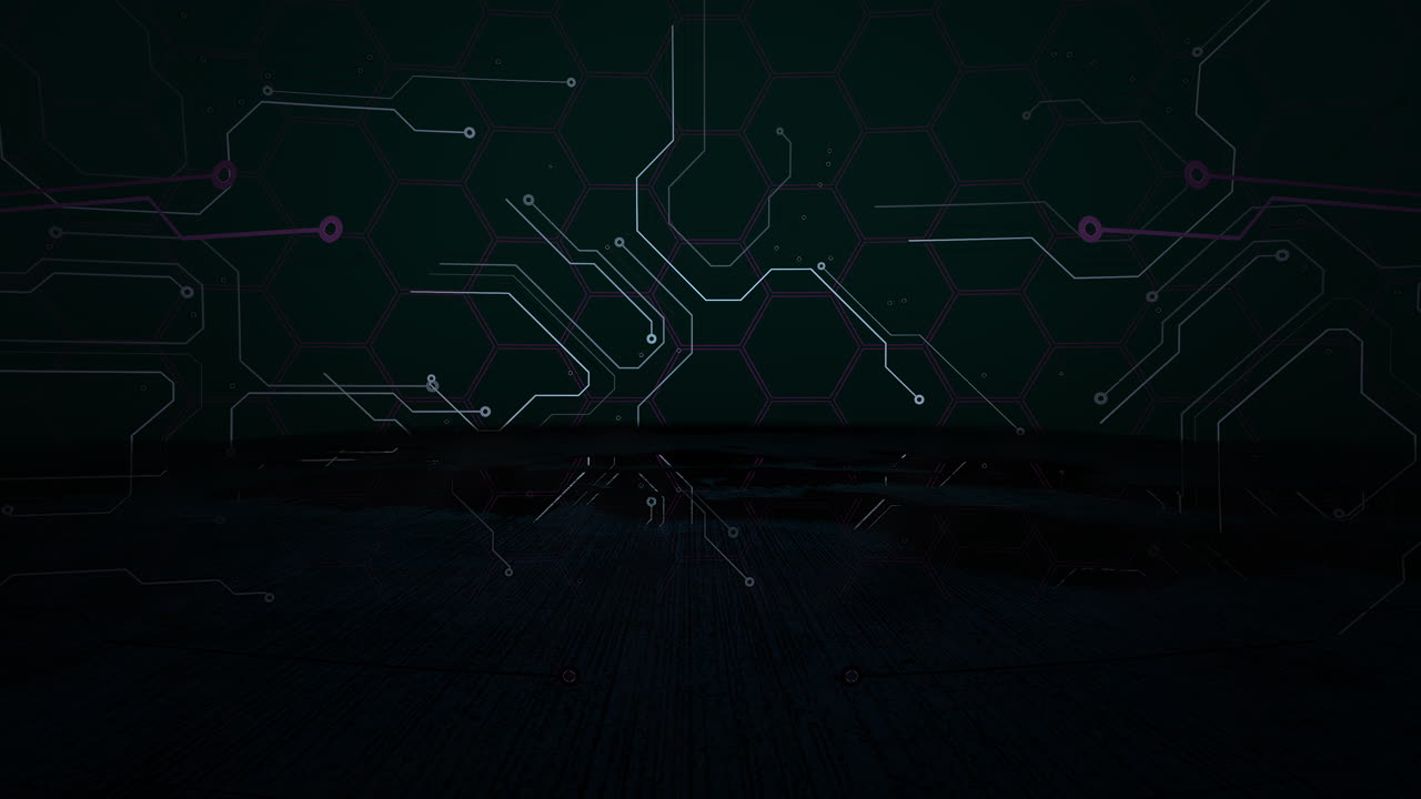 computadora y pantalla cyberpunk