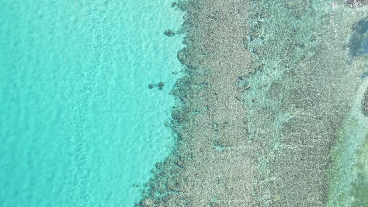 Stunning Aerial View of Coral Reef in Turquoise Tropical Sea