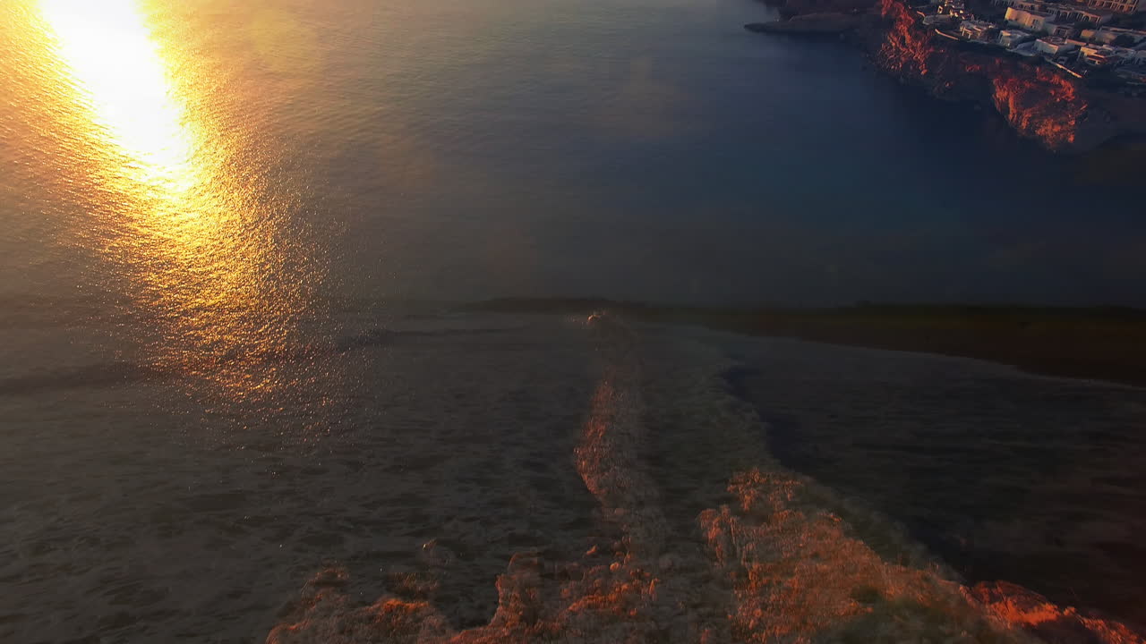 풍경 위의 바다와 함께 풍경의 애니메이션