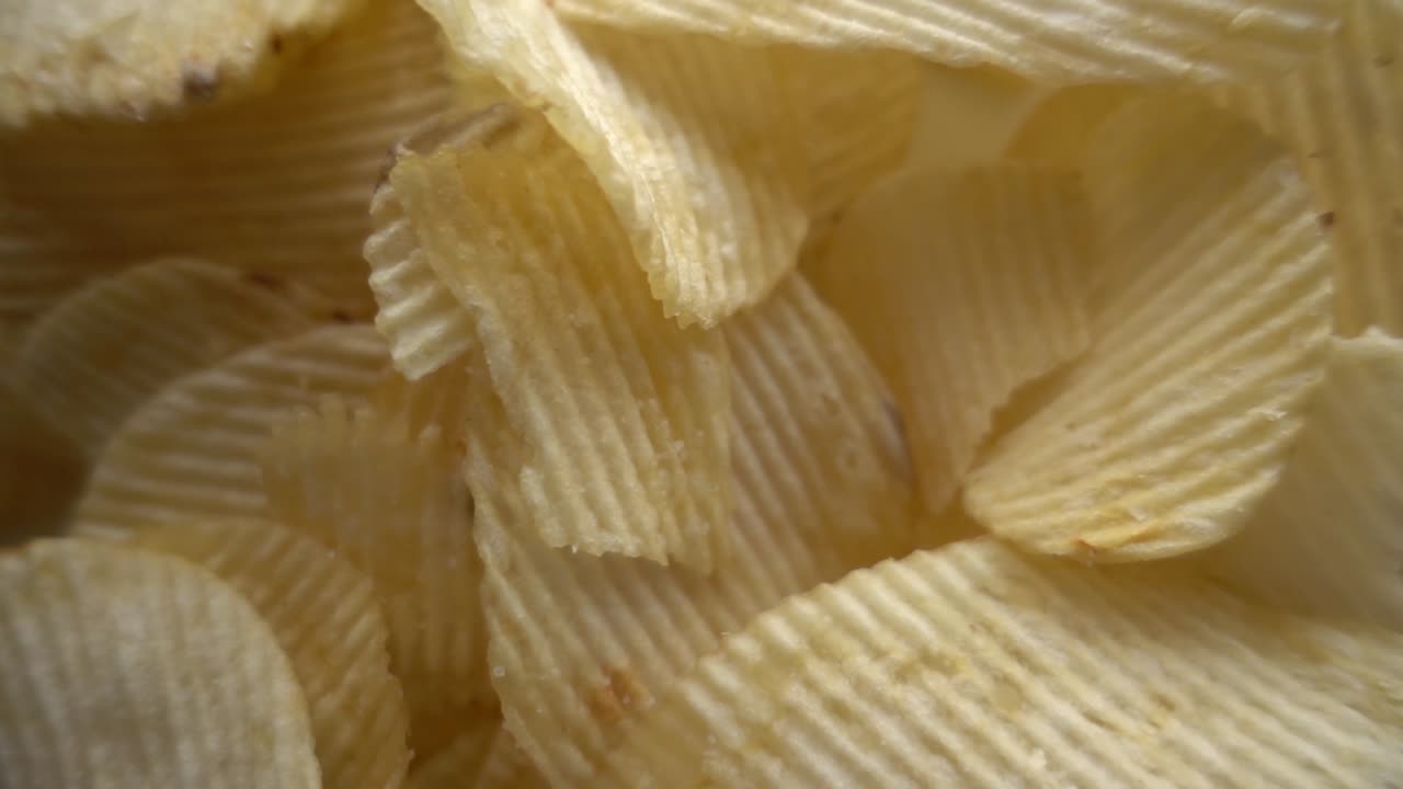 Potato crips snack. Processed food