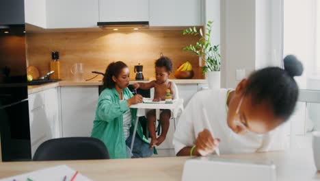family time in the kitchen