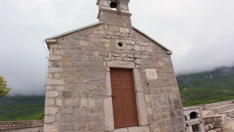 small church top of mountain montenegro sveti stefan budva kotor europe spring