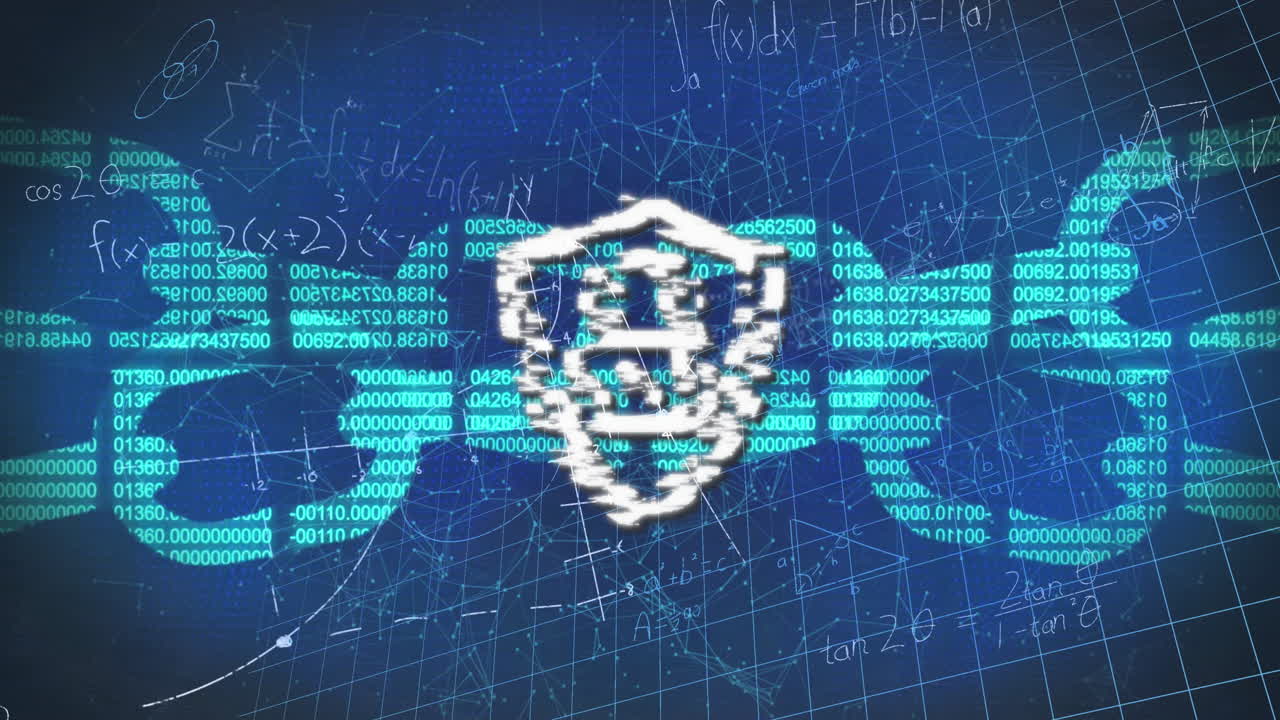 패들록, 체인 및 데이터 프로세싱의 애니메이션 (그리드)