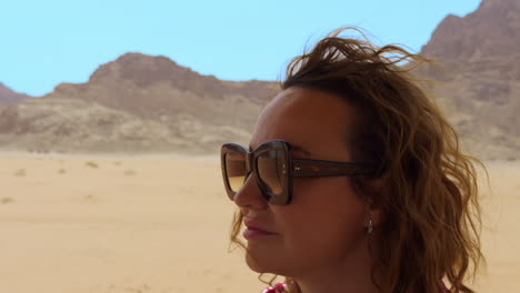 Mujer, en, desierto