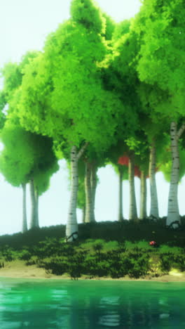 a beautiful tranquil forest scene