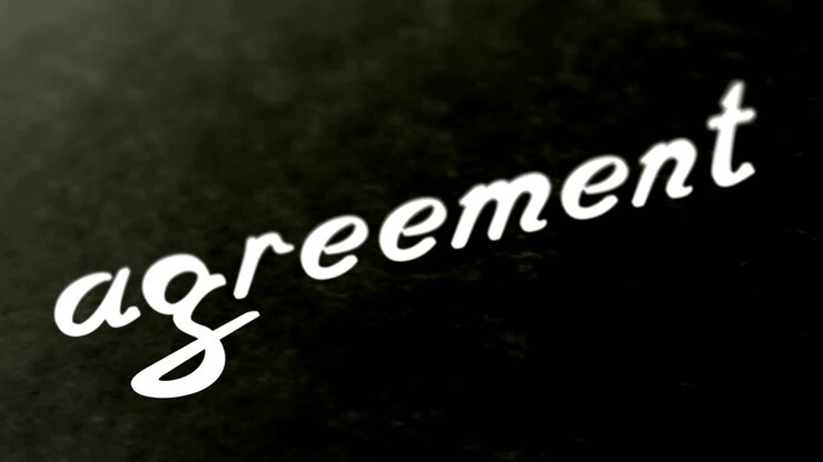 "agreement" on the page. Looping footage has 4K resolution.