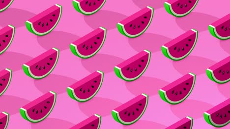melones de agua con bucle de patrón isométrico