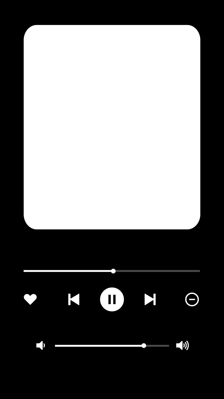 Minimalist Music Player Interface with Controls and Progress Bar