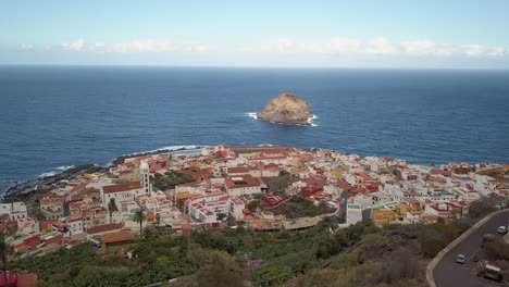 overview of garachico,tenerife, from above