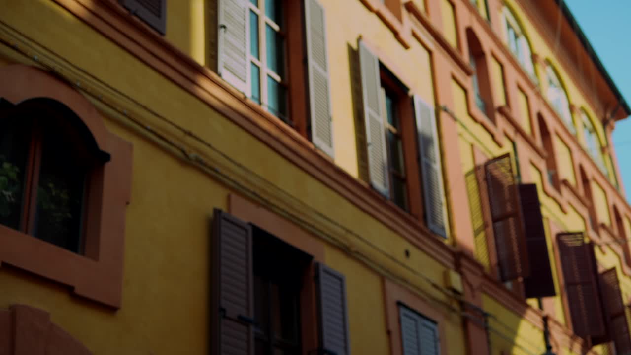 Colorful Italian Building with Shutters