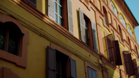 colorful italian building with shutters