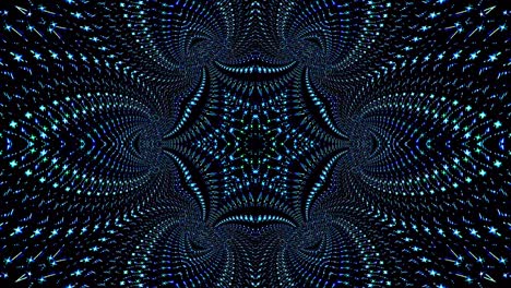 abstract kaleidoscope pattern with red blue colors. magic mandala. 4k