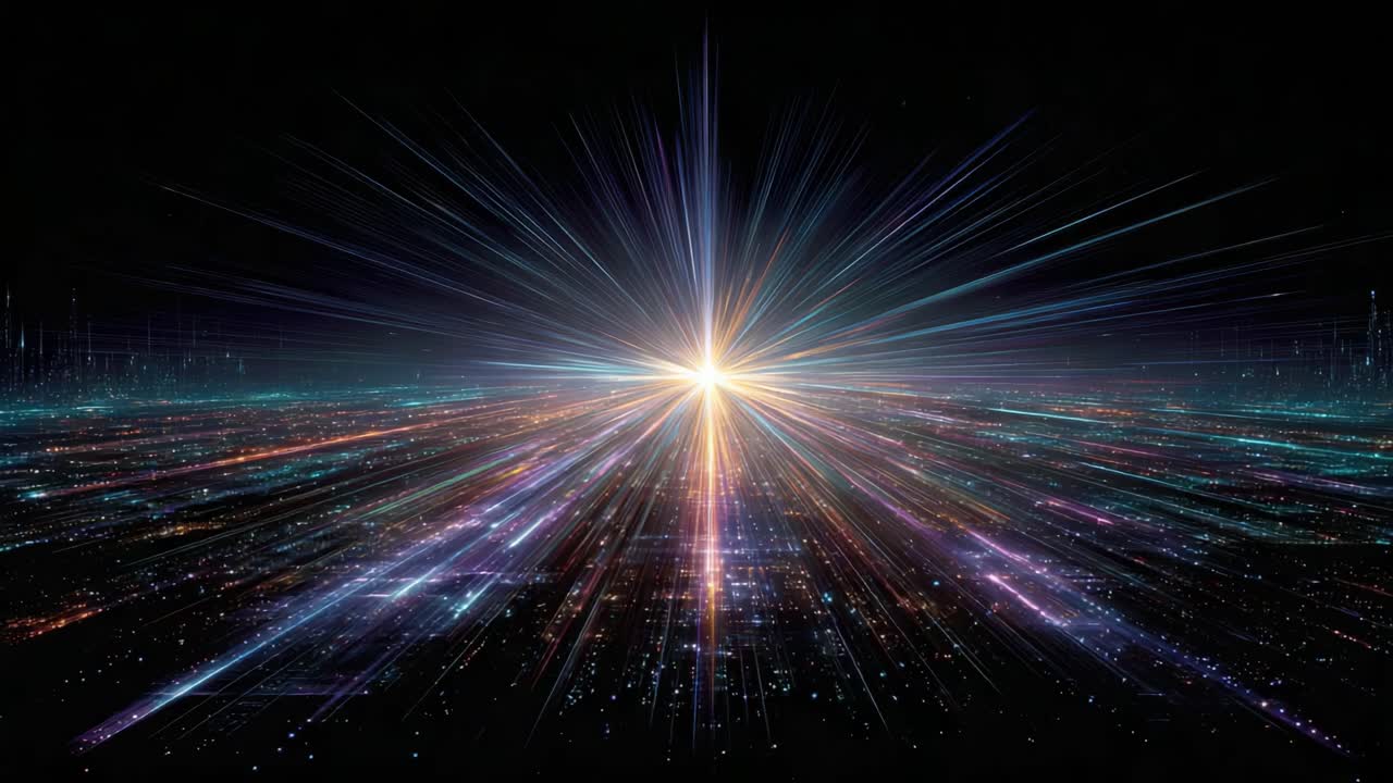 A Mesmerizing Explosion of Light and Color: A Journey Through Vibrant Cosmic Energies in a Stunning Visual Representation of Infinite Dimensions