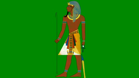 egyptian pharaoh on a green screen background