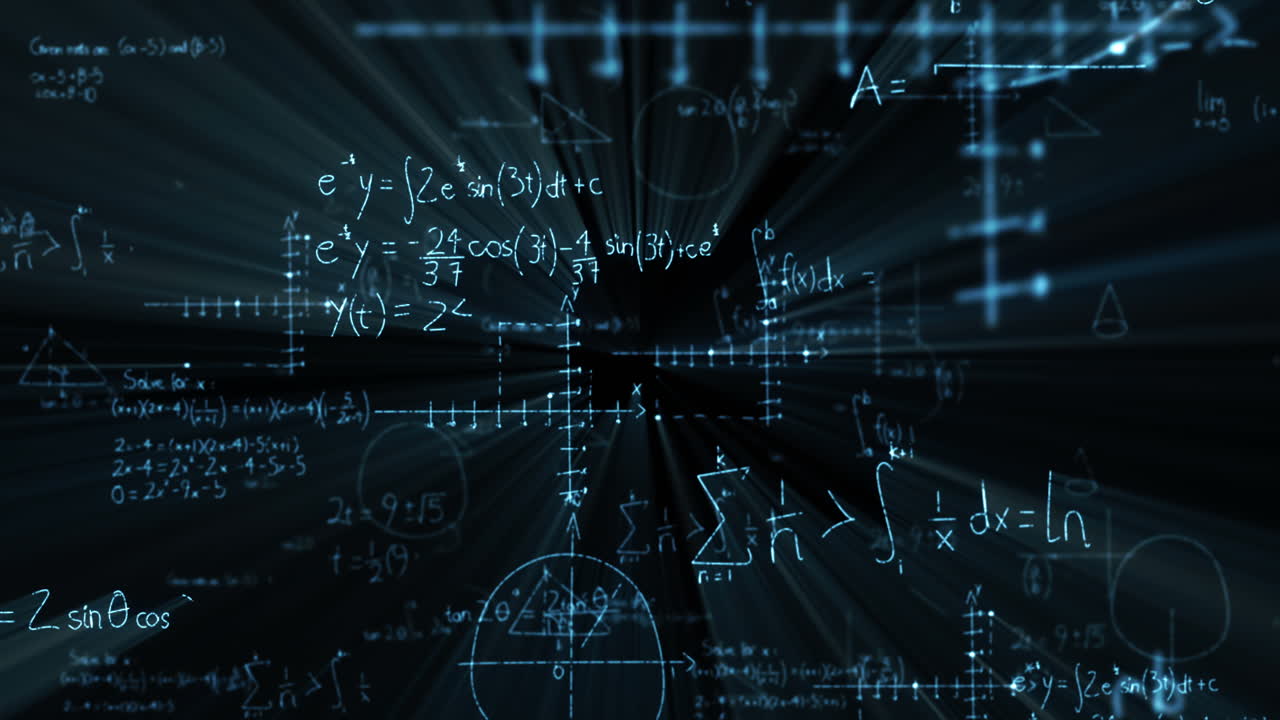 Math formulas on blackboard