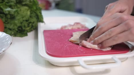 julienne up chopping chickens