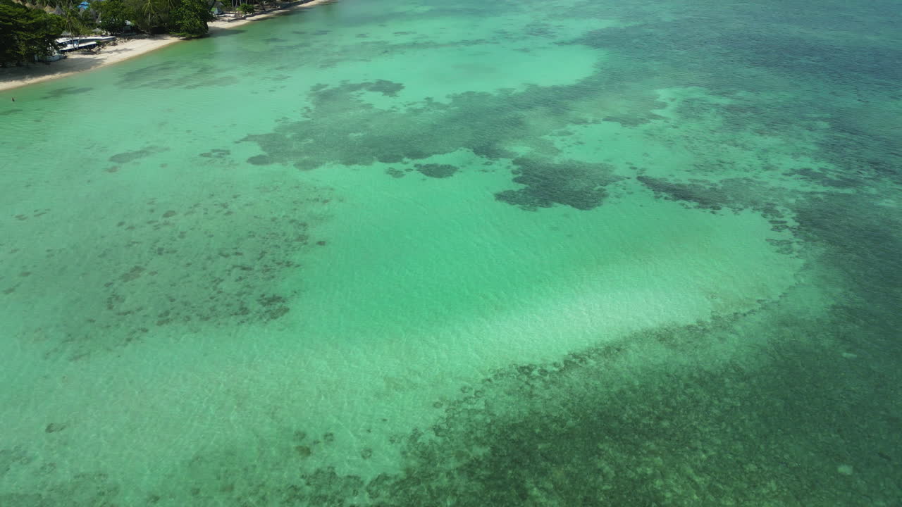 Aerial Flyover Showcasing The Beautiful Pristine Lagoon In Koh Phangan, Thailand