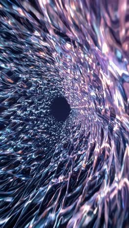 abstract shimmering light tunnel