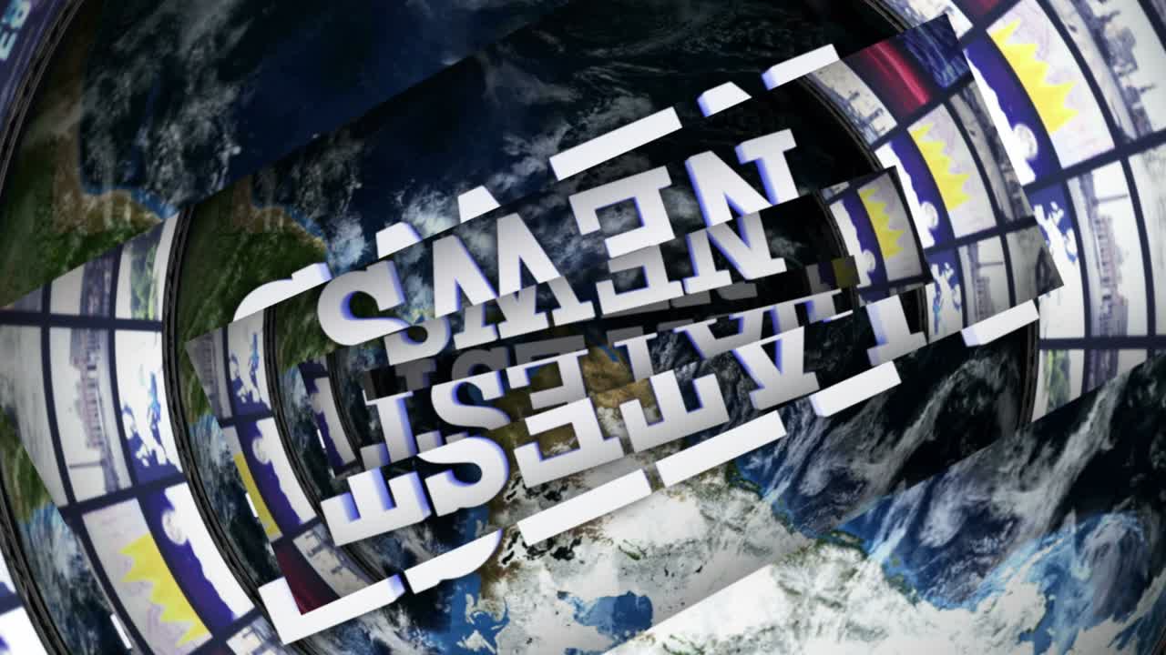 LATEST NEWS and OPEN BARS, with Green Screen and Alpha Channel, Loop, 4k