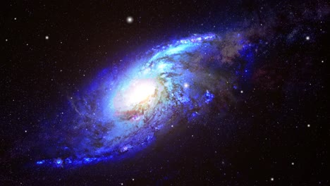 galaxia se mueve en medio de un universo lleno de estrellas animales