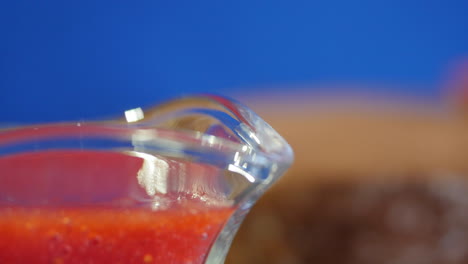 strawberry cake with drink