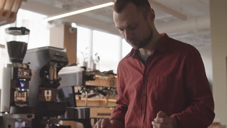 coffee degustation by professional bartender