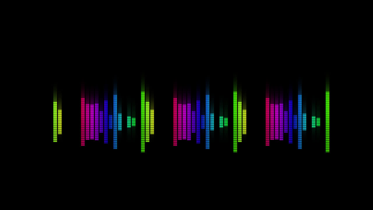 Premium stock video - Moving bars audio equalizer sound waves meter ...