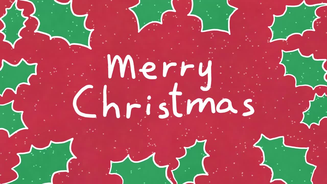 프레임별 애니메이션 메리 크리스마스 텍스트