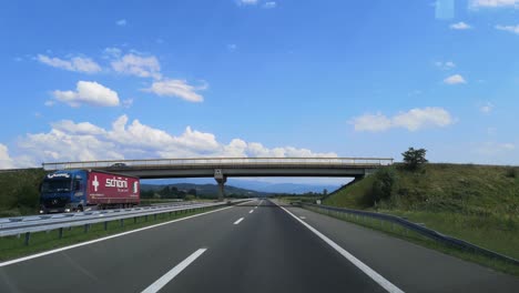 the highway passes under another road