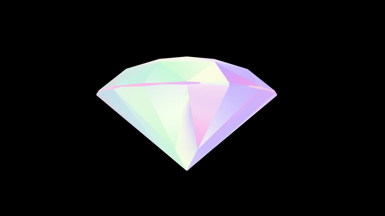 무지개 빛깔의 다이아몬드 회전