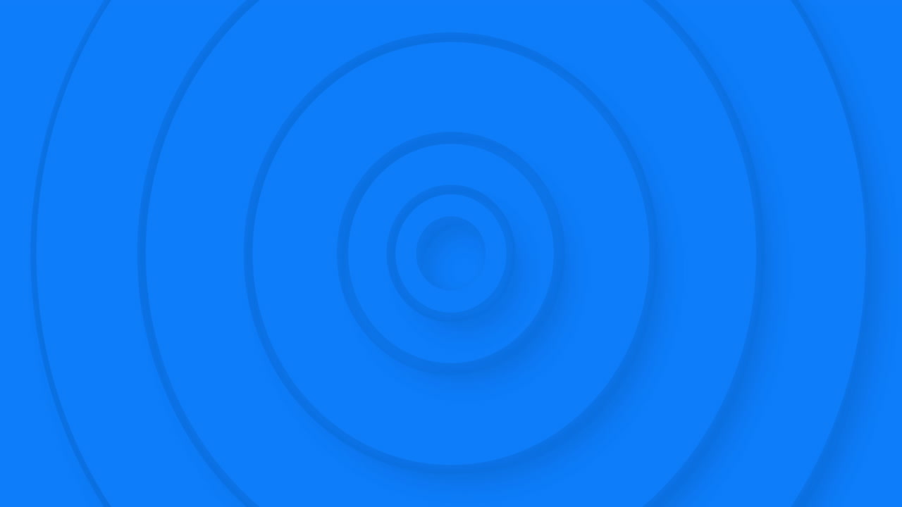 Animation of blue concentric circles pulsating on seamless loop