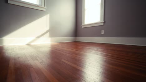 empty bedroom with hardwood floor move forward on corner