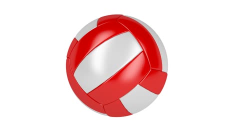 red and white volleyball ball