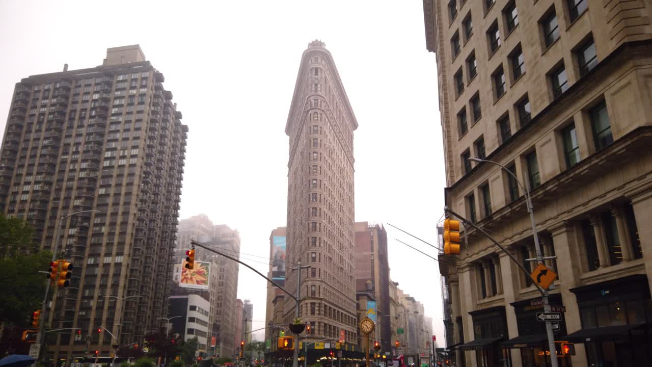 Flatiron Building in New York City on an Overcast Day