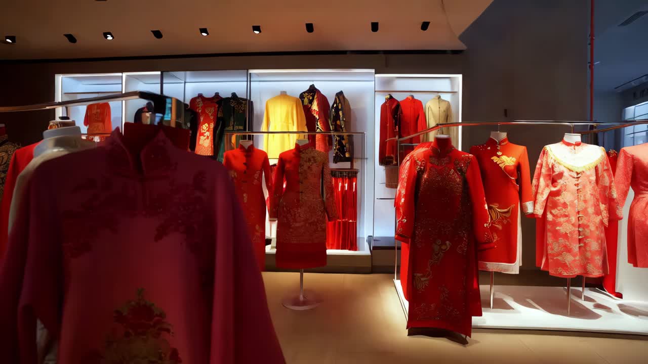 중국 전통 의류 전시회