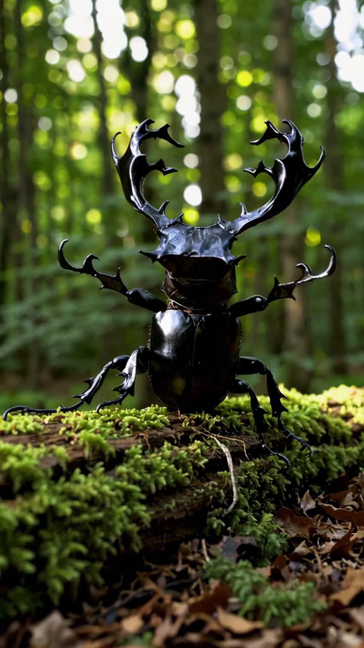 Majestic Stag Beetle in the Forest