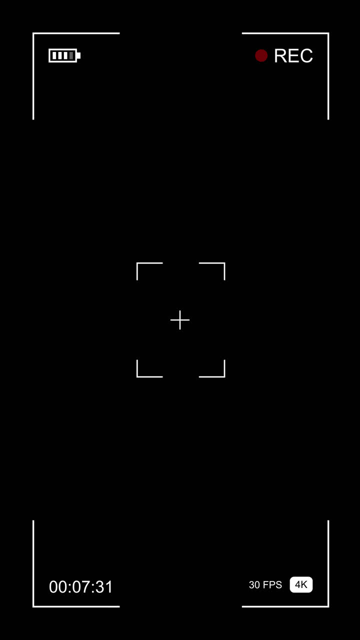 Camera Recording Interface Overlay with REC Indicator and Timer