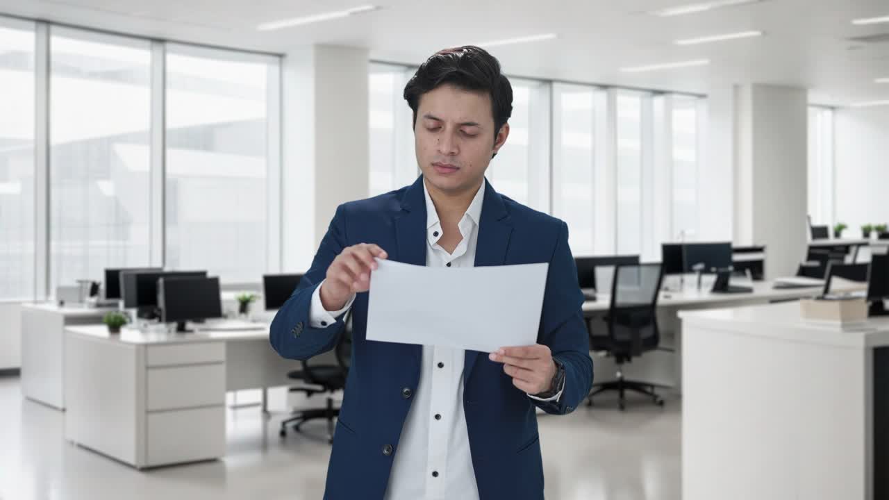 인도 관리자가 재무 보고서를 확인하고 있습니다.