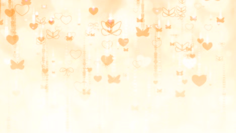 valentine's day background with butterflies and hearts.