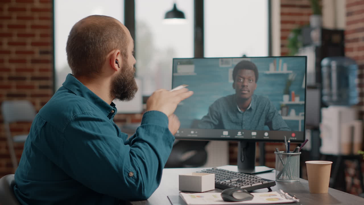 Video call with colleagues