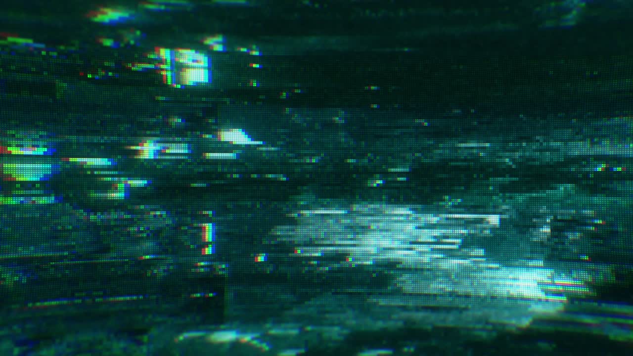 diseño único abstracto animación digital ruido de píxeles error de fallo daño de video