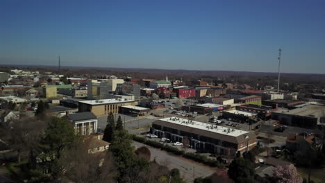 Aerial-flying-high-above-Lexington-North-Carolina