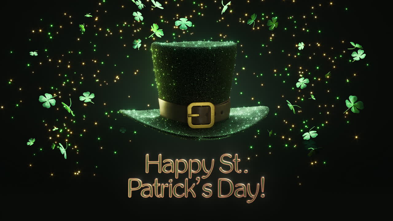 축제의 녹색 모자를 입고 성 패트릭의 날을 즐겁게 축하하는 우리와 함께하십시오.