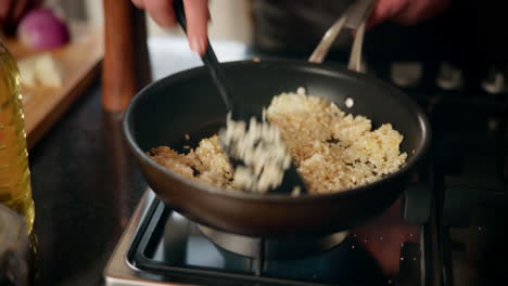 cooking risotto