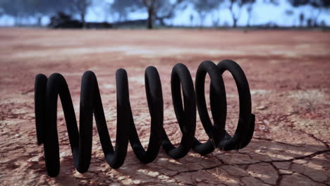 rusty spring in the desert